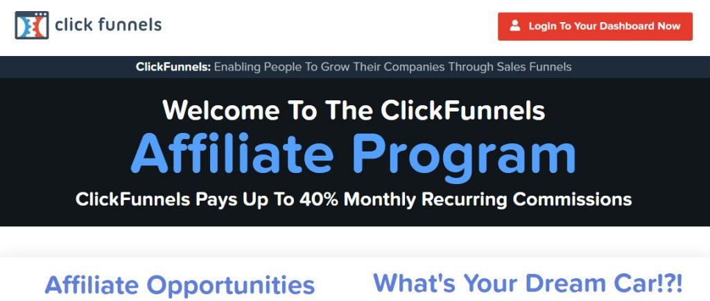 ClickFunnels Affiliate Main Page